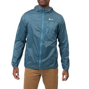 SIERA DESIGNS Tepona Wind Hood Jacket Men M Larkspur Packable Outdoor Athletic